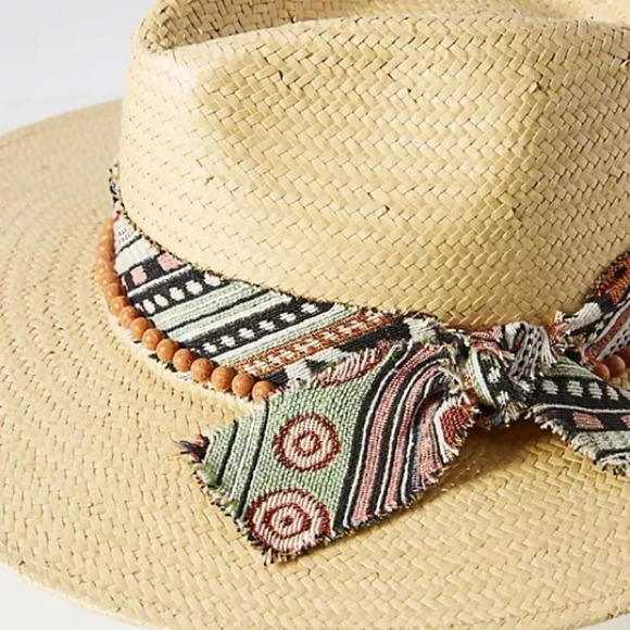 Anthropologie Scarf Trimmed Rancher Hat - Picture 3 of 6